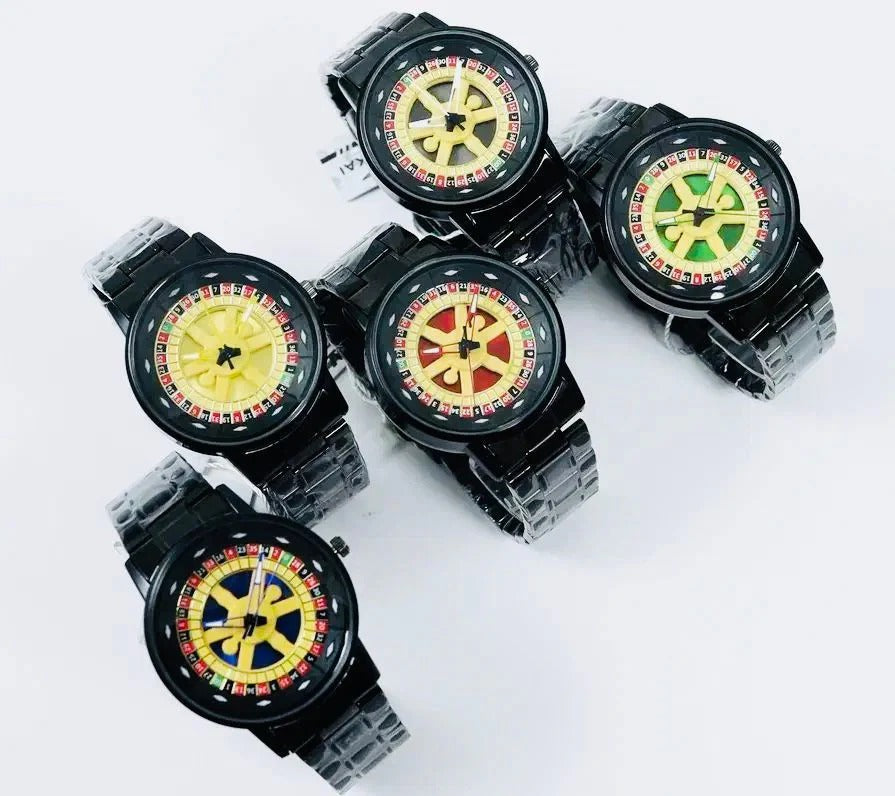 Stylish Roulette Dial Wrist Watch