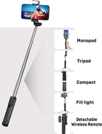 3 in 1 Multi-functional Consumable Selfie Stick