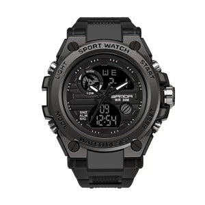 Sports Dual Display Movement Multi-kinetic Energy Electronic Watch