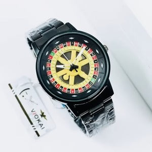 Stylish Roulette Dial Wrist Watch